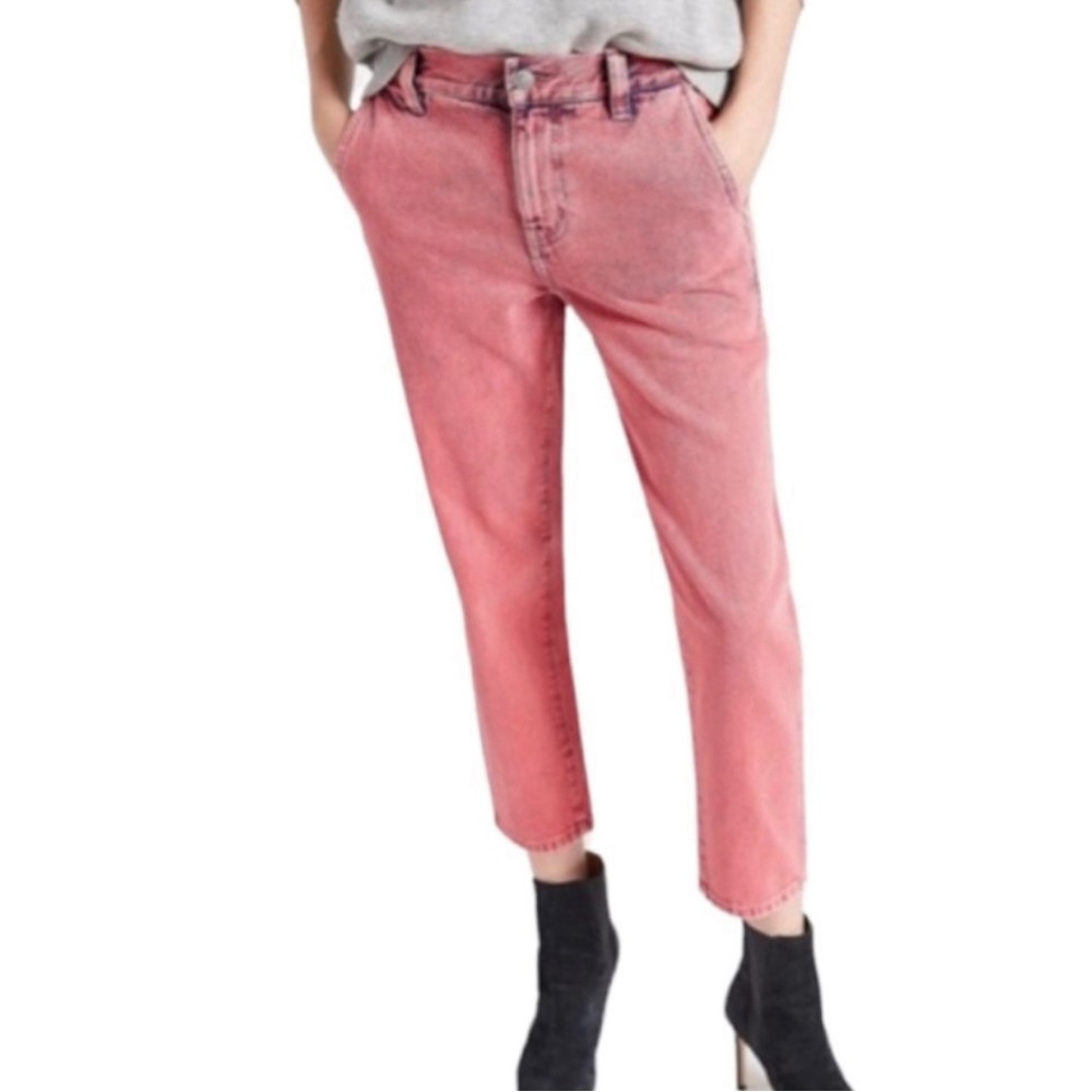 Current/Elliott The Cropped Confidant Jeans Acid Pink